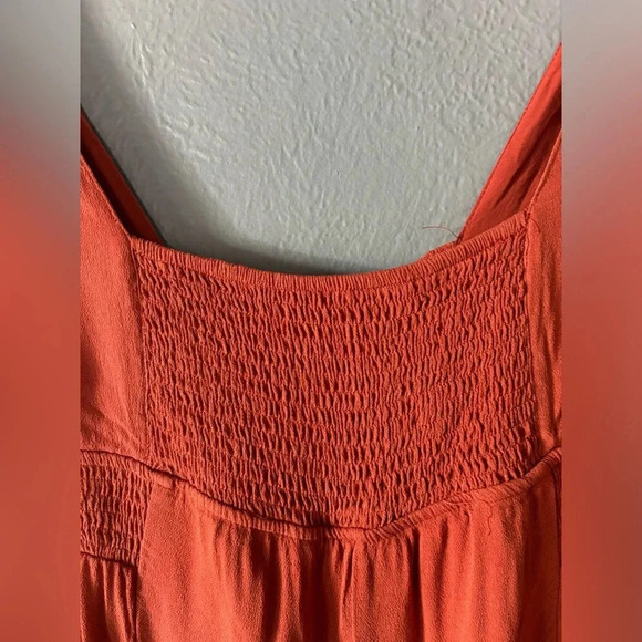 Mustard Seed | rust | smocked | cropped leg | romper | jumpsuit | L - Picture 9 of 17